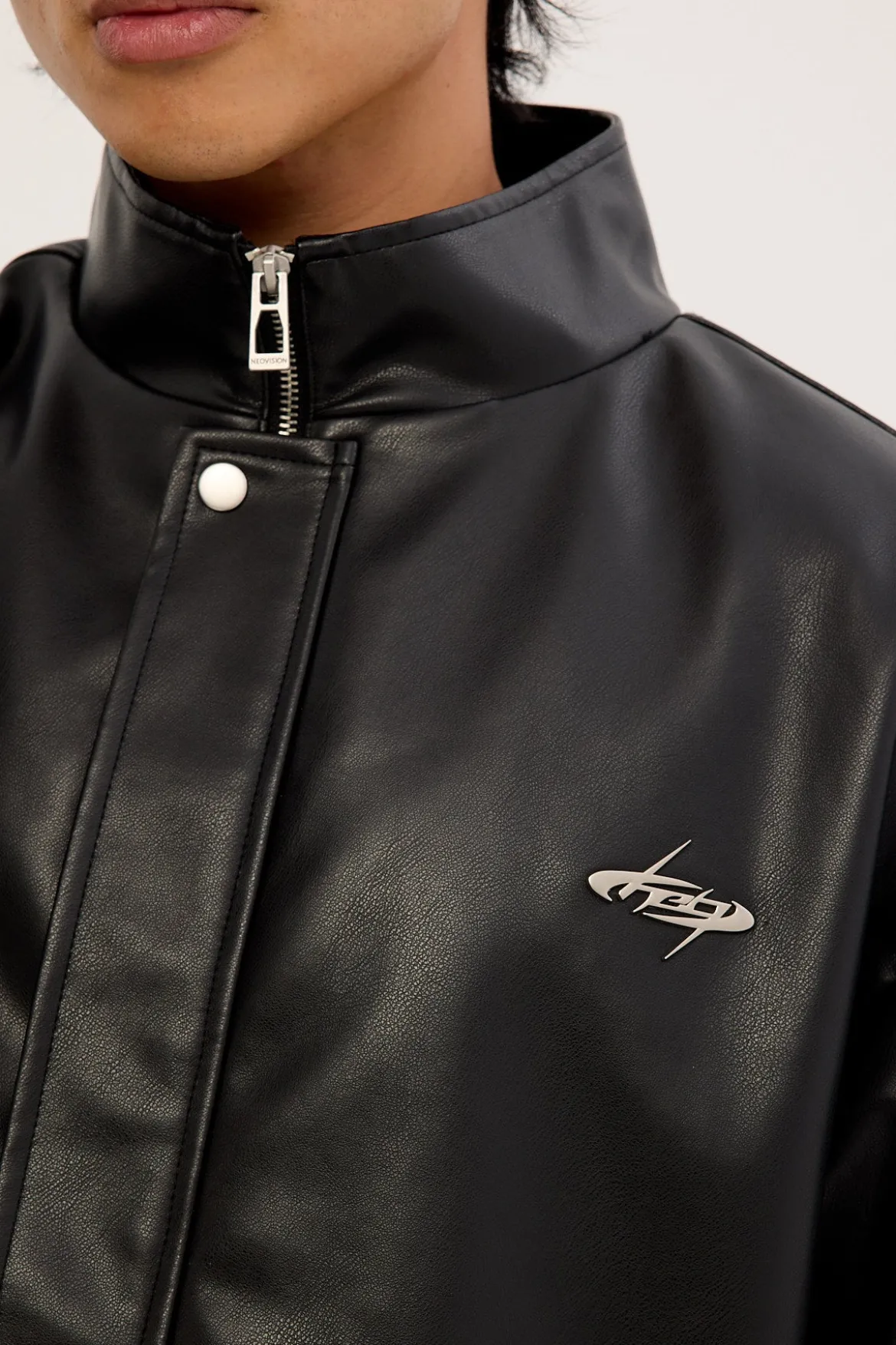 Berlin Faux Leather Jacket Black