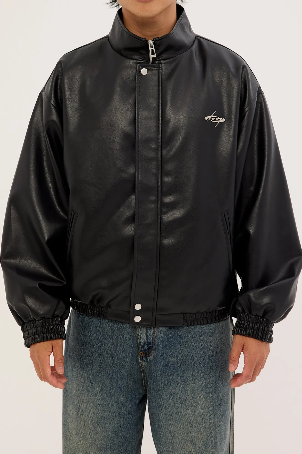 Berlin Faux Leather Jacket Black