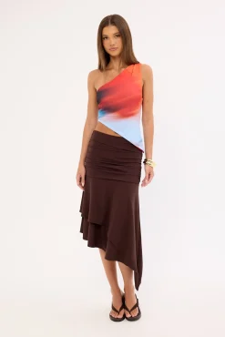 Besos Rosella One Shoulder Top Rosella