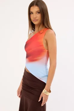 Besos Rosella One Shoulder Top Rosella