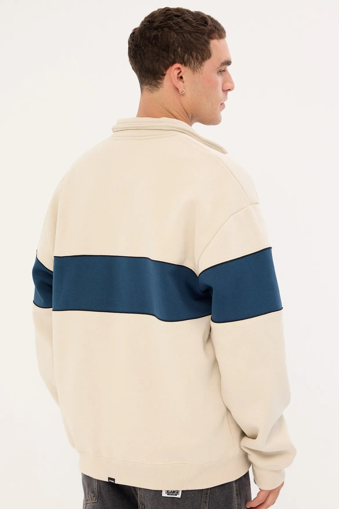 Between Chaos Calm Quarter Zip Fleece Oatmeal