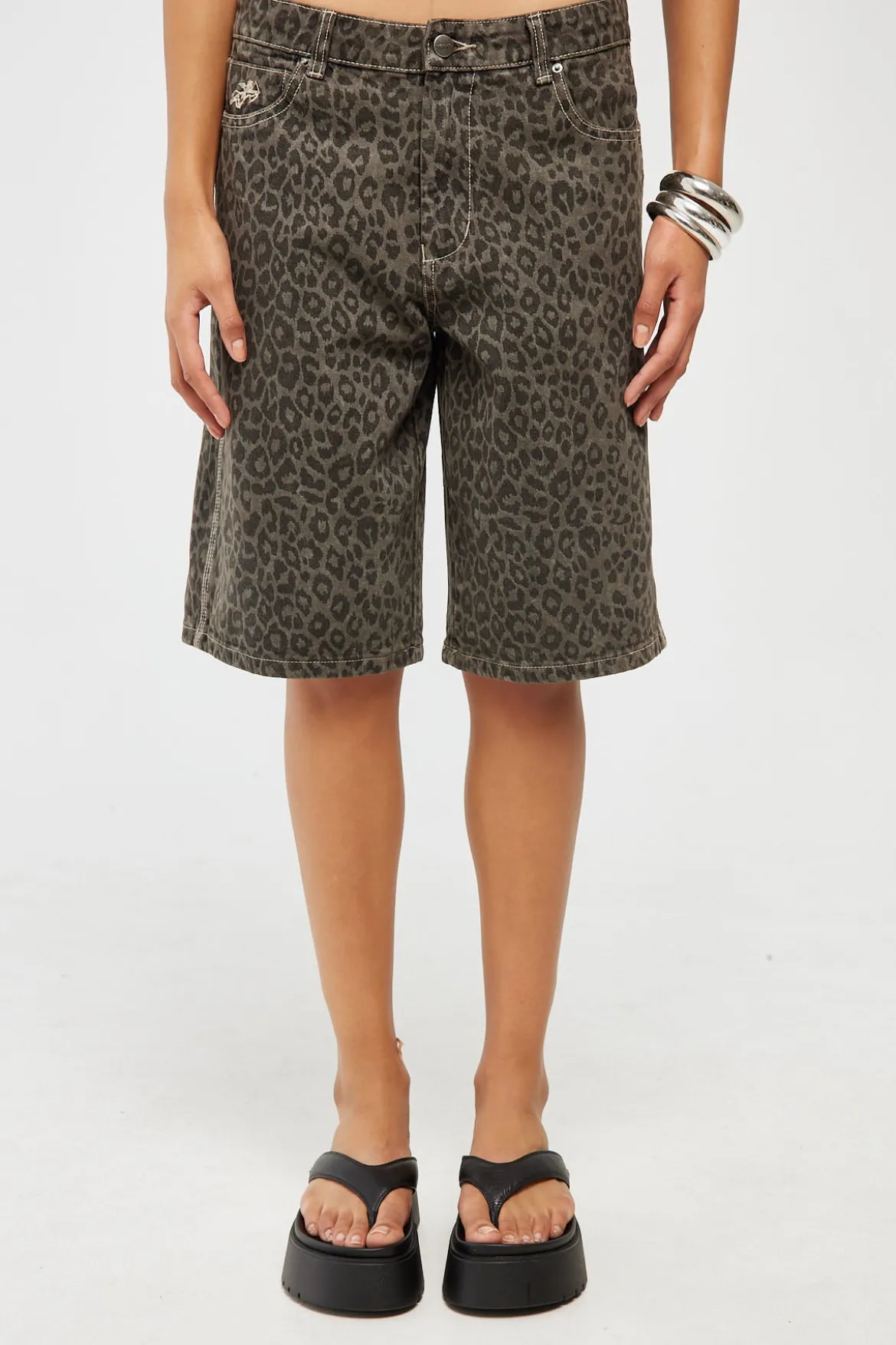 Big Baggy Short Leopard Smoke
