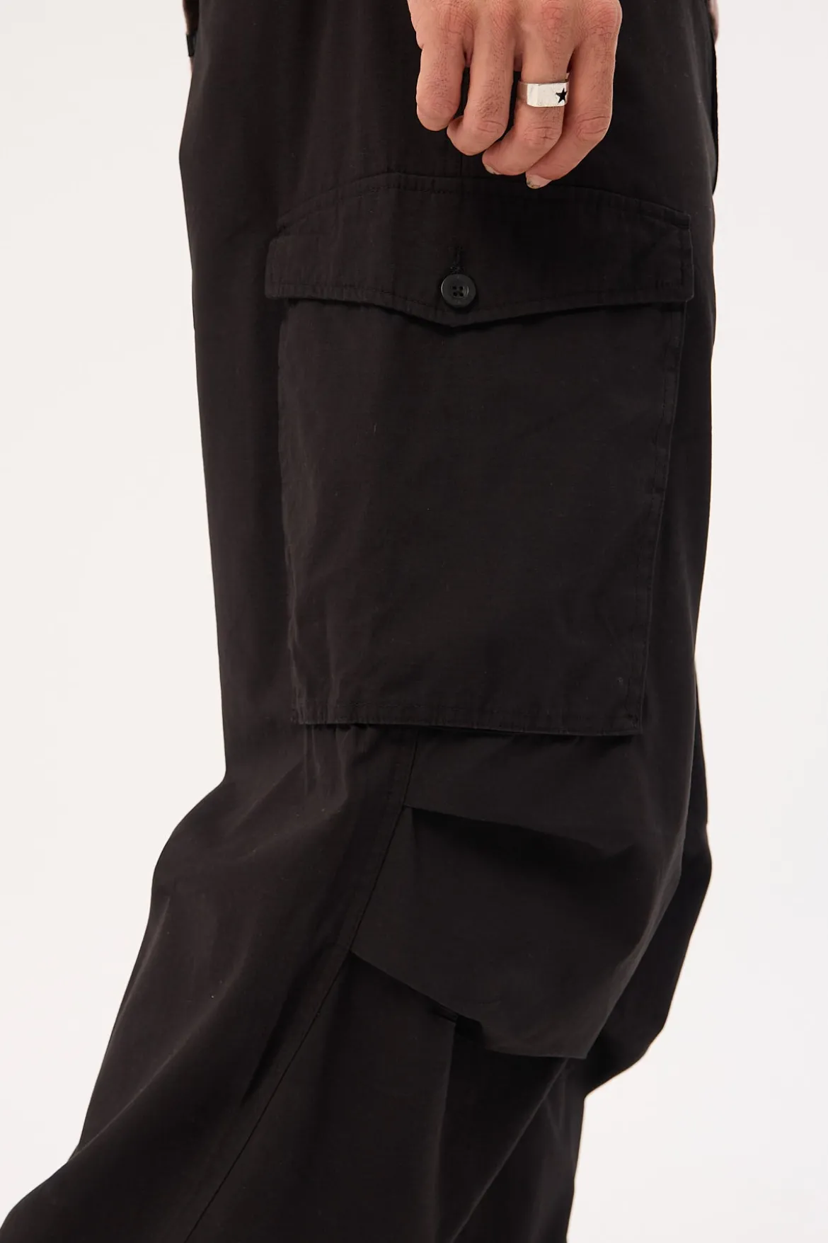 Big Loose Slacker Cargo Pant Black