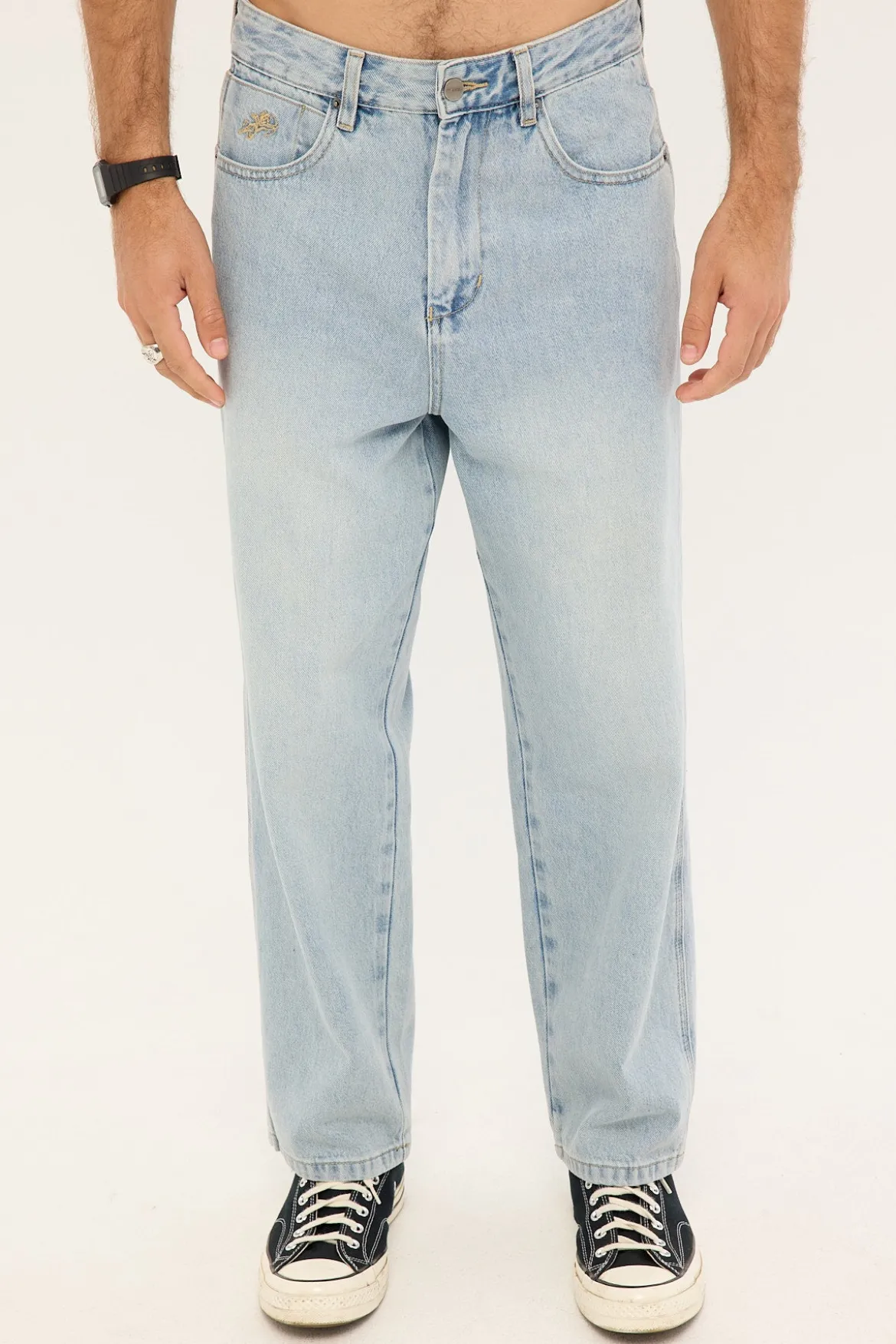 Big Lounger Baggy Jean Faded Worn Blue