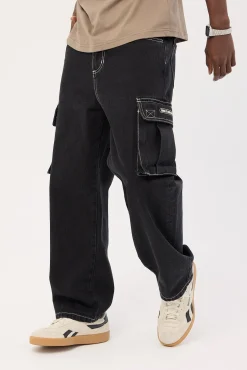 Big Slacker Denim Cargo Jean Aged Black