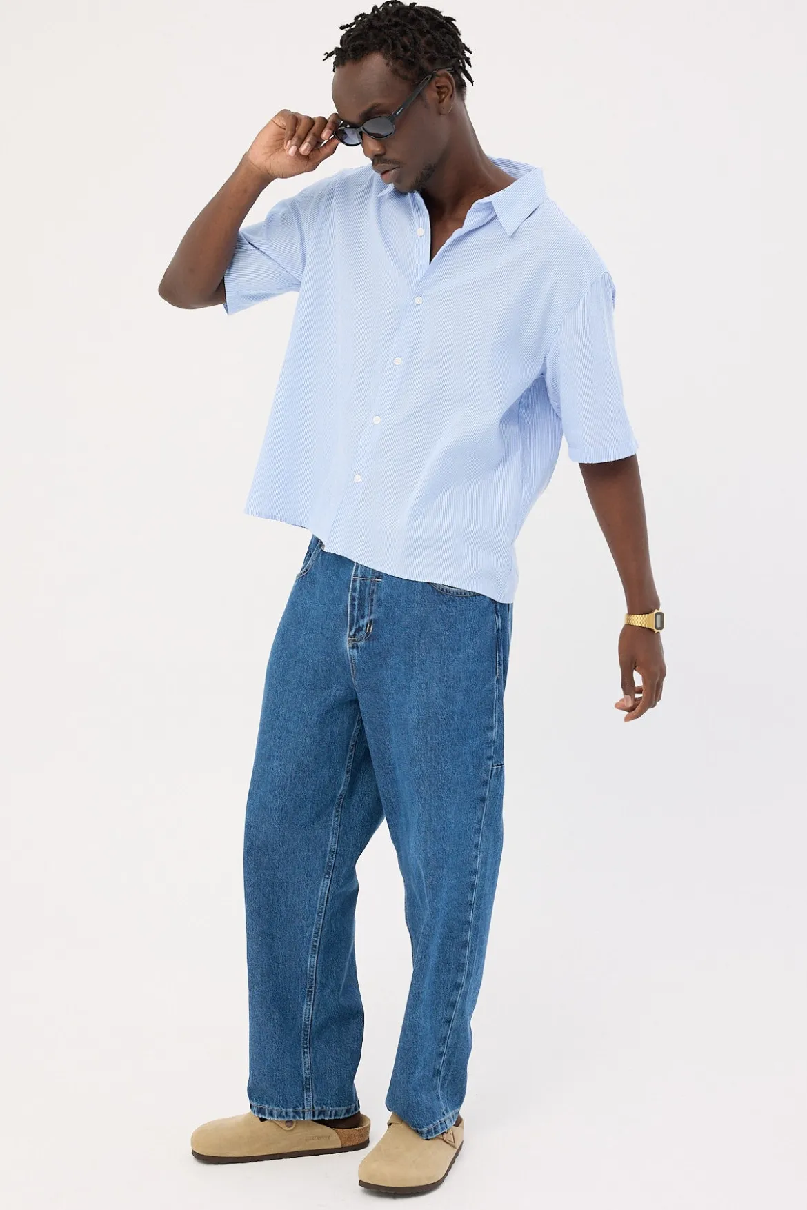 Big Slacker Denim Jean Vintage Rinse Blue