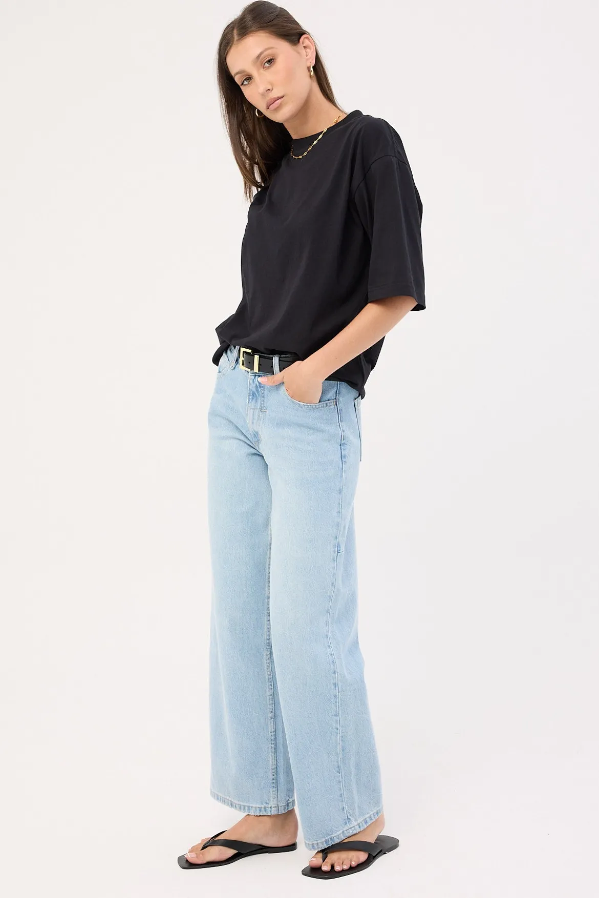 Billie Low Baggie Jean Ash Blue