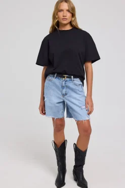 Billie Low Denim Short Tainted Blue
