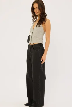 Billie Low Jean Aged Black