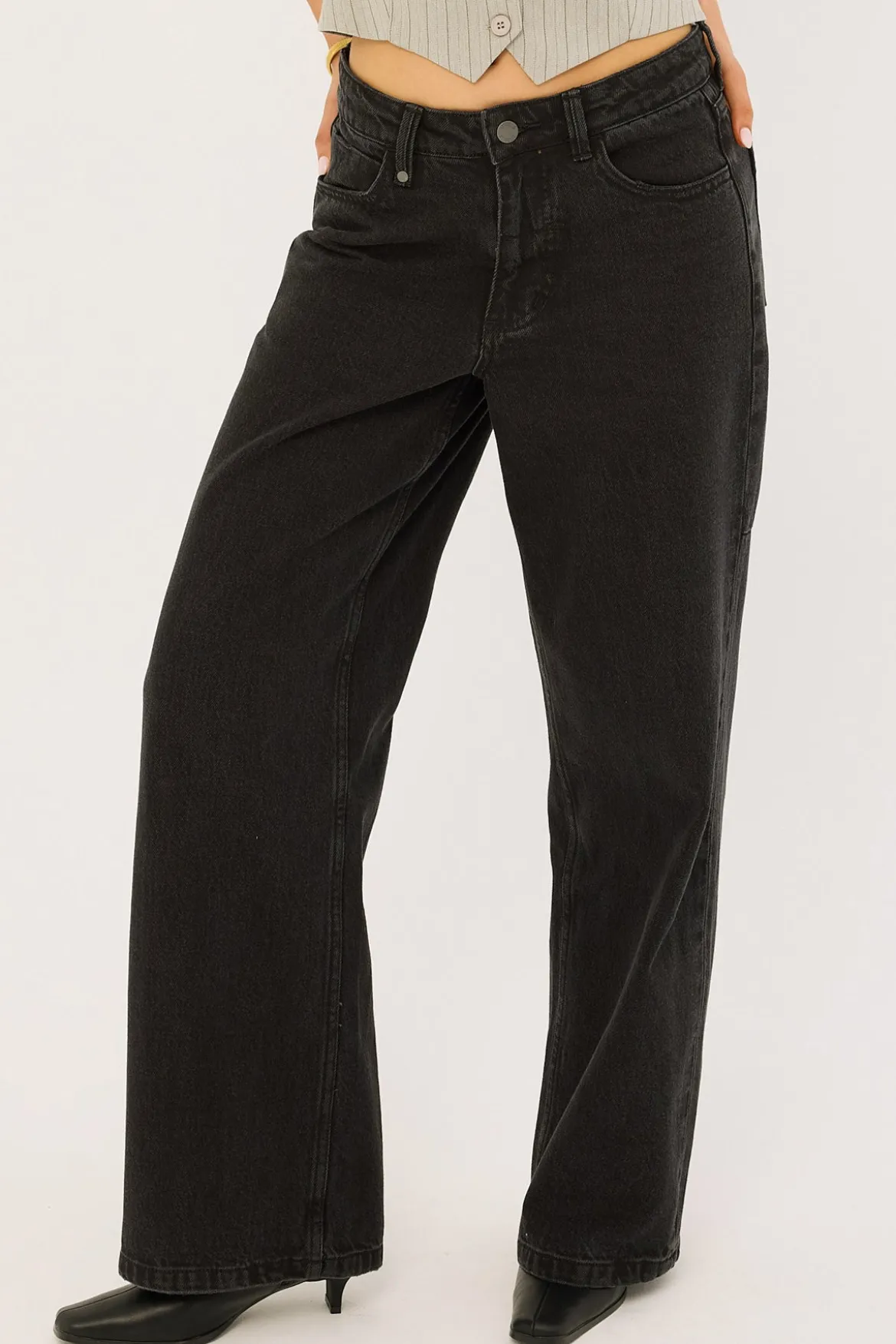 Billie Low Jean Aged Black