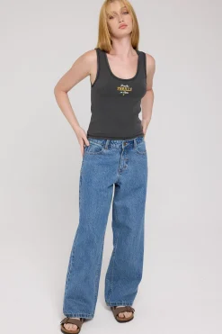 Billie Low Jean Drill Blue