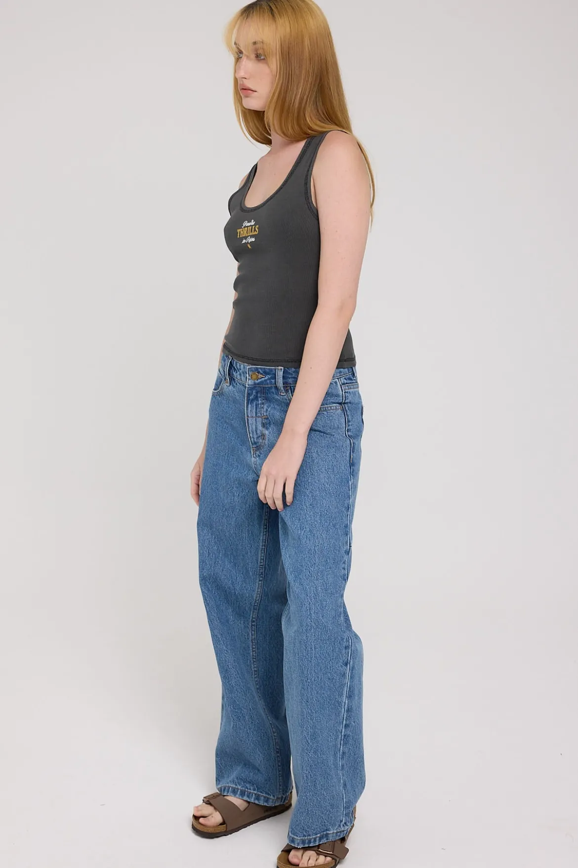 Billie Low Jean Drill Blue