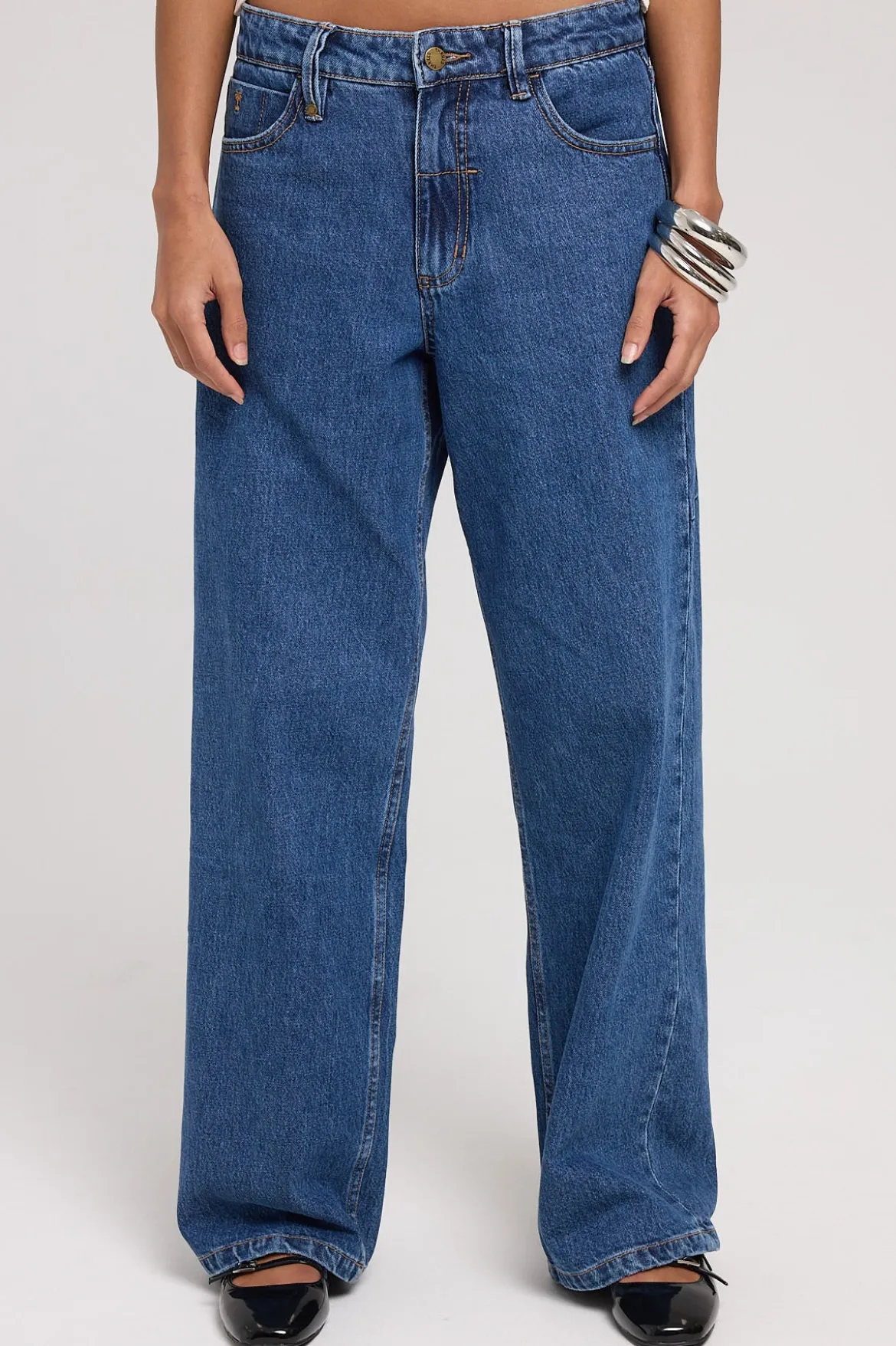 Billie Low Rise Baggy Jean Rinsed Blues