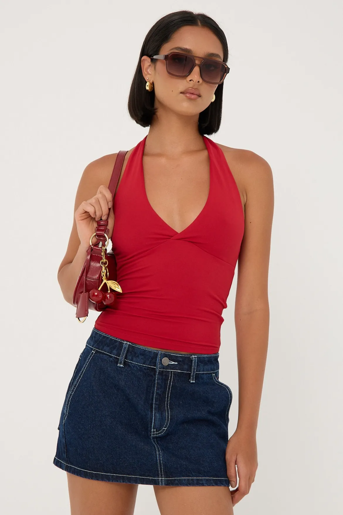 Billie Low Rise Denim Mini Skirt Indigo