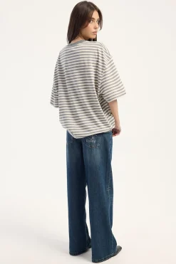 Billie Low Rise Killer Baggy Jean Teal Blue Used