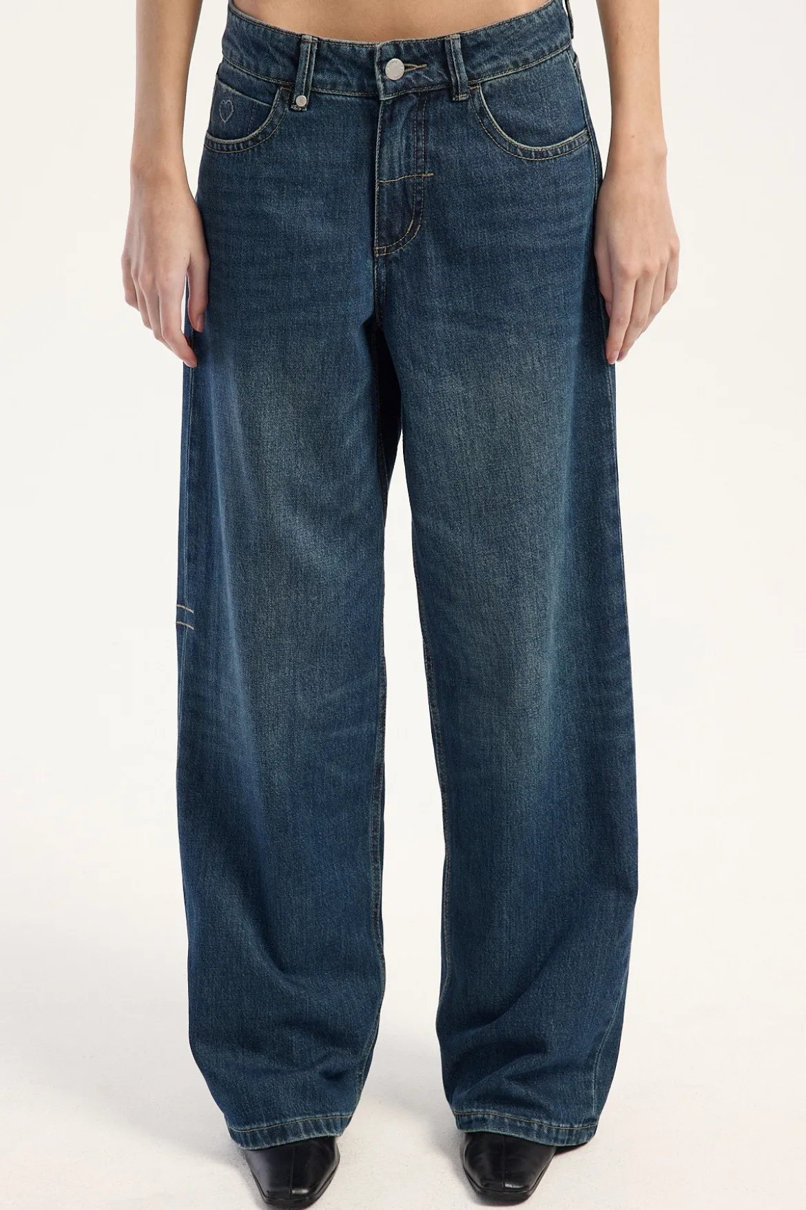 Billie Low Rise Killer Baggy Jean Teal Blue Used