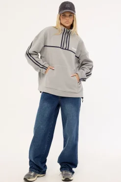 Bind Me Up Contrast Polar Fleece Grey/Navy