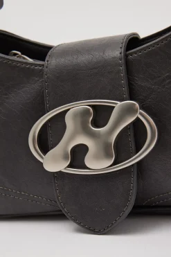 Bionic Metal Washed Handbag Washed Black