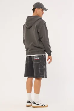 Bitten Twice Biggest Slacker Carpenter Short Black Fade