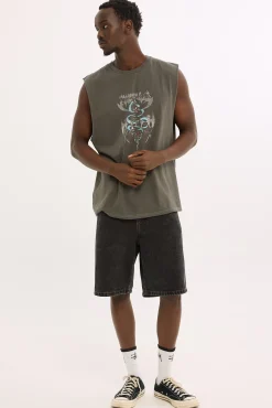 Bitter End Merch Fit Muscle Tee Merch Black