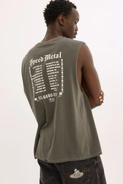 Bitter End Merch Fit Muscle Tee Merch Black