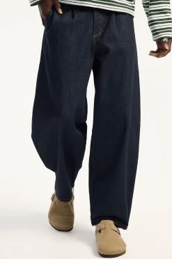 Blanco Pleated Baggy Jean Raw Indigo