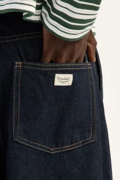 Blanco Pleated Baggy Jean Raw Indigo