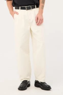 Blanco Pleated Baggy Jean Ecru