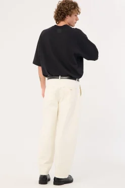 Blanco Pleated Baggy Jean Ecru