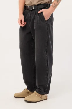 Blanco Pleated Baggy Jean Tinted Black