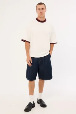 Blanco Pleated Jort Raw Indigo