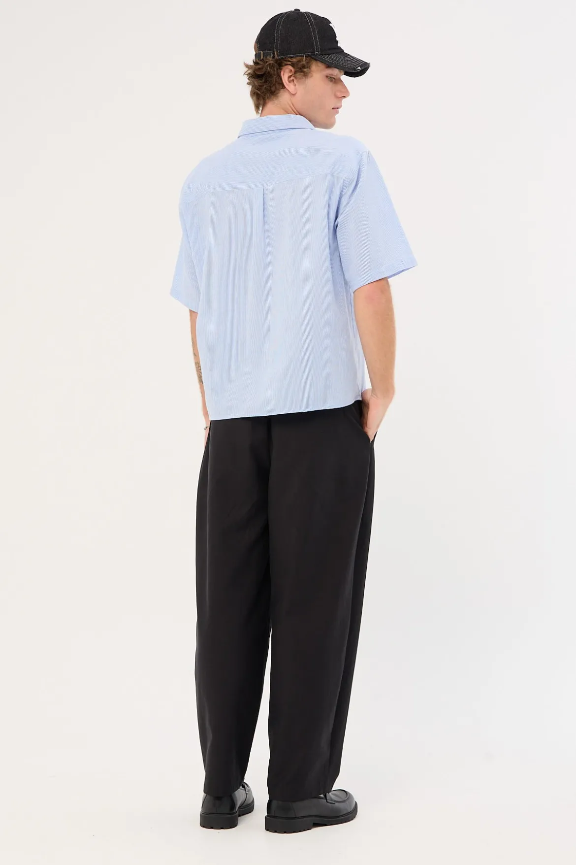 Blanco Pleated Tailored Trouser Black