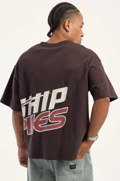 Blaster Box Crop Tee Burgundy