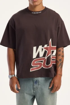 Blaster Box Crop Tee Burgundy