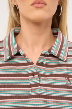 Blazed Stripe Baby Polo Tee Multi Stripe