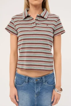 Blazed Stripe Baby Polo Tee Multi Stripe
