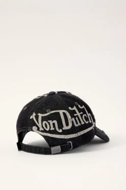 Bleach Torn Patch Dad Cap Washed Black