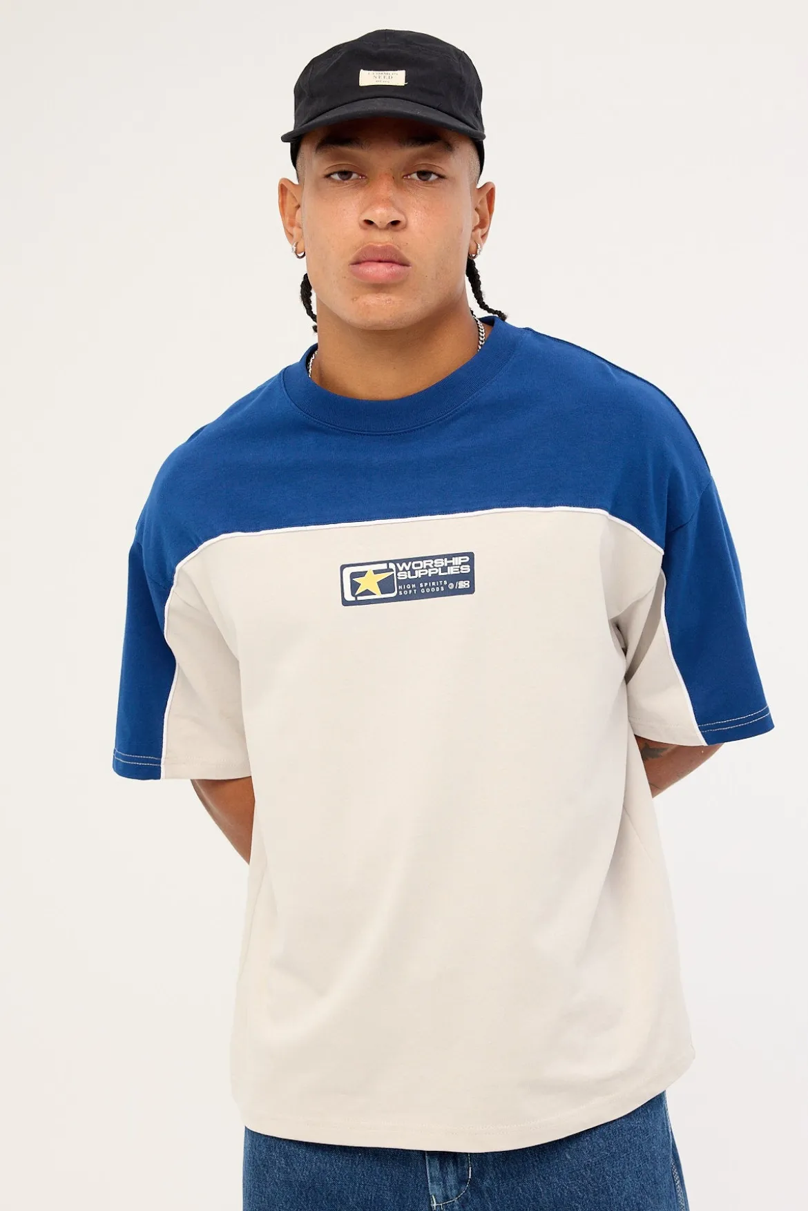 Blender Oversize Panel Tee Blue Depths