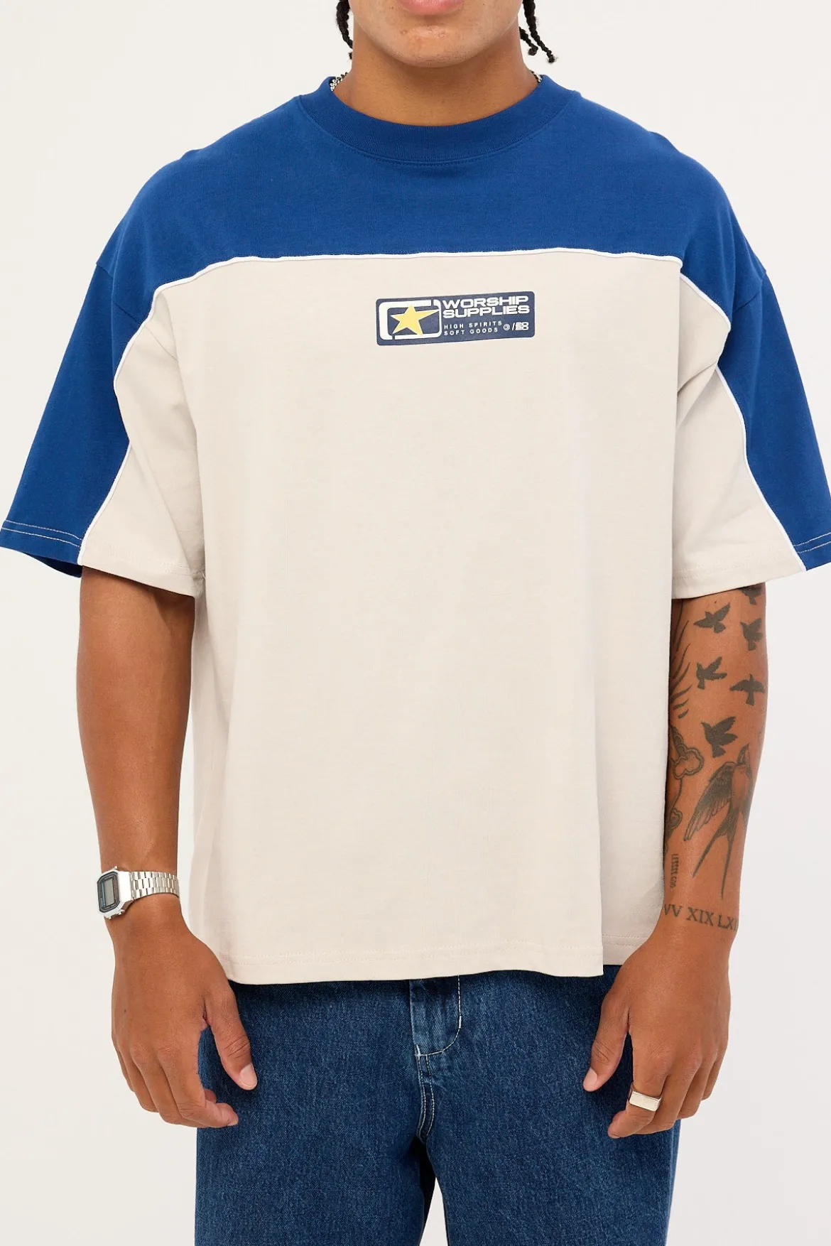 Blender Oversize Panel Tee Blue Depths