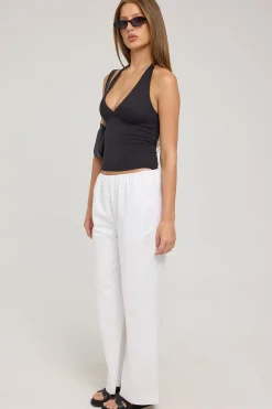 Bliss Bubble Gathered Pant White