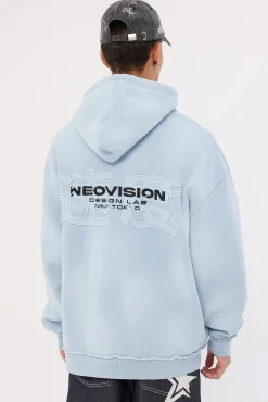 Blitz Street Hoodie Sunfade Light Blue