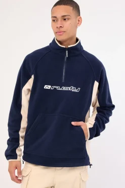 Blizzard Quarter Zip Polar Fleece Navy Blue