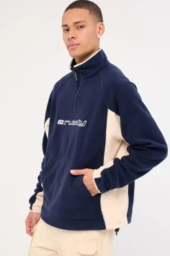Blizzard Quarter Zip Polar Fleece Navy Blue