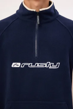 Blizzard Quarter Zip Polar Fleece Navy Blue