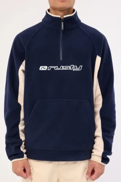 Blizzard Quarter Zip Polar Fleece Navy Blue