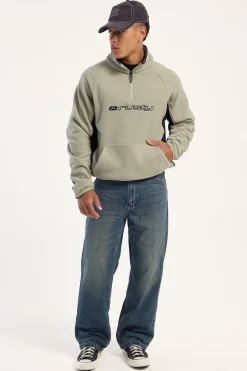 Blizzard Quarter Zip Polar Fleece Abbey Stone