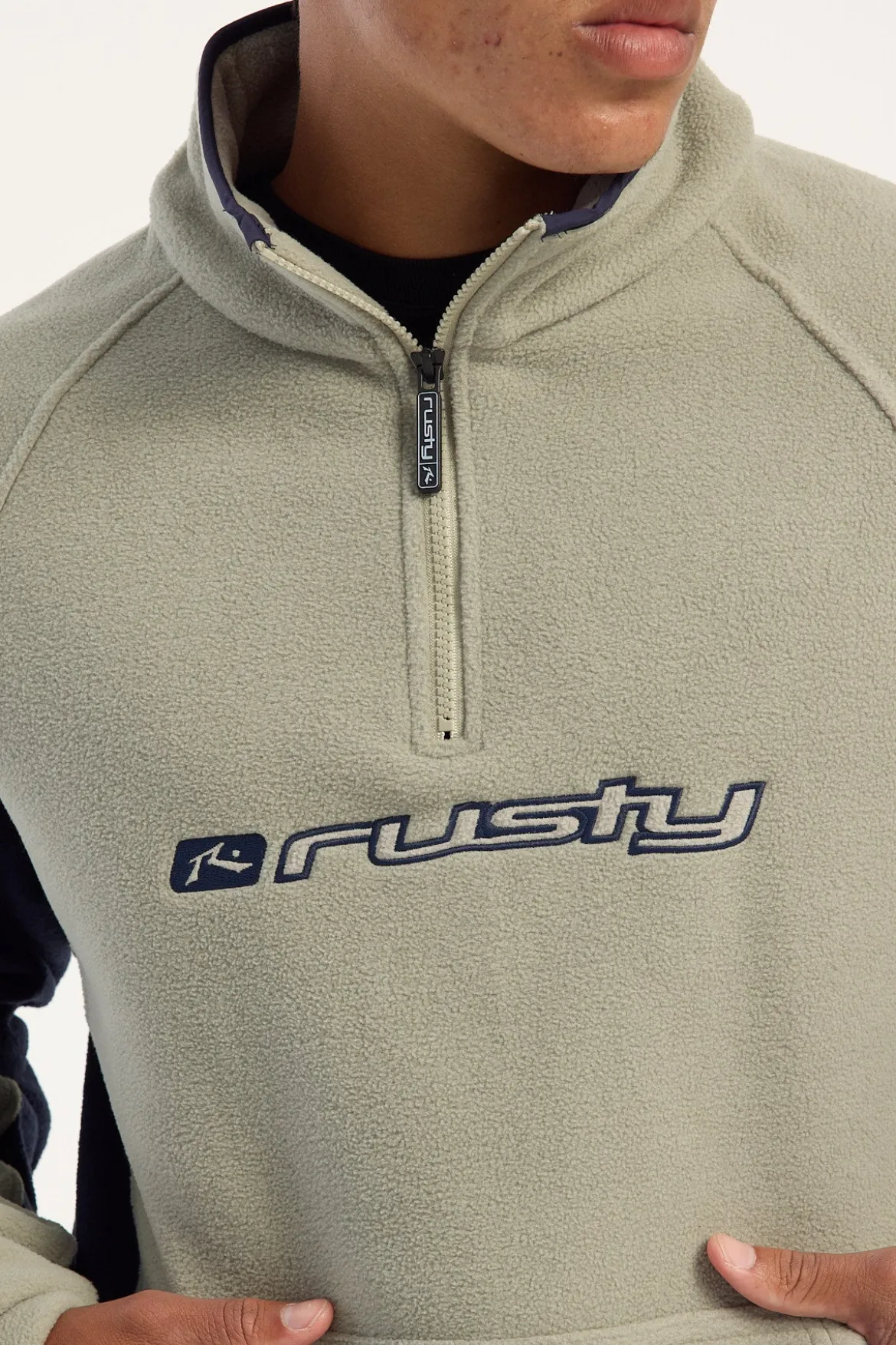 Blizzard Quarter Zip Polar Fleece Abbey Stone