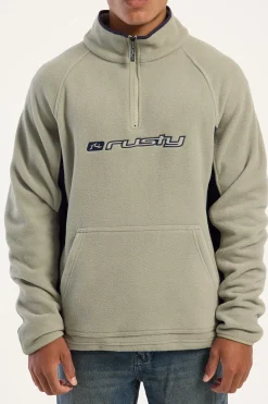 Blizzard Quarter Zip Polar Fleece Abbey Stone