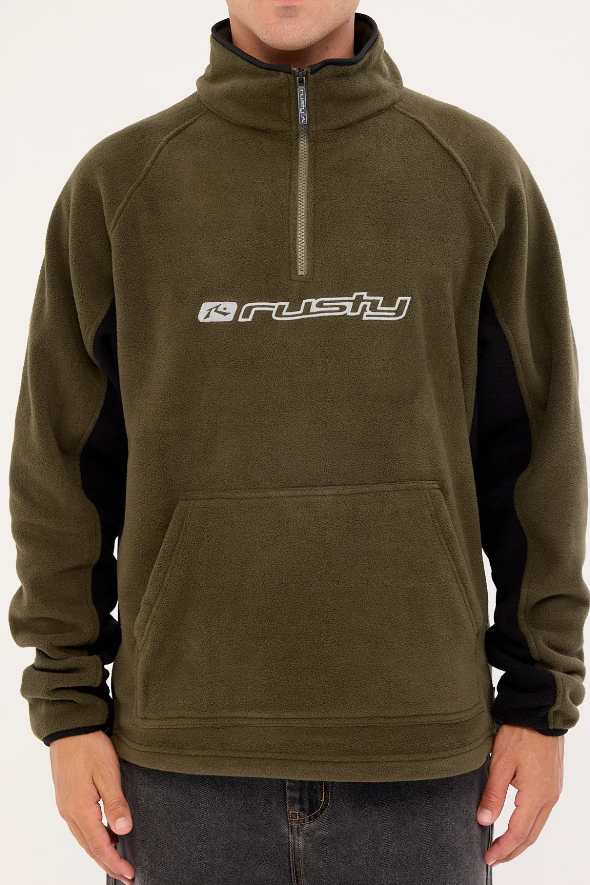 Blizzard Quarter Zip Polar Fleece Army Green