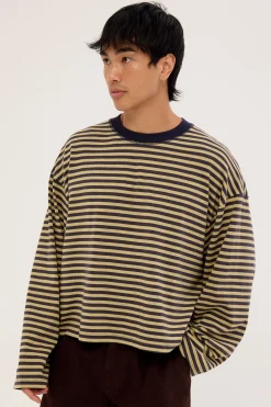 Bloom Long Sleeve Beige Stripe